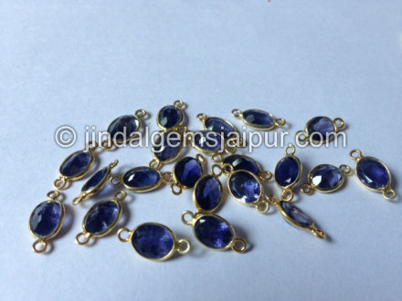 Gold Vermeil Iolite Oval Connector